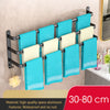 Black Bathroom Towel Rack Storage Organizer, Wall Mount Hanger, Widths 30-80cm