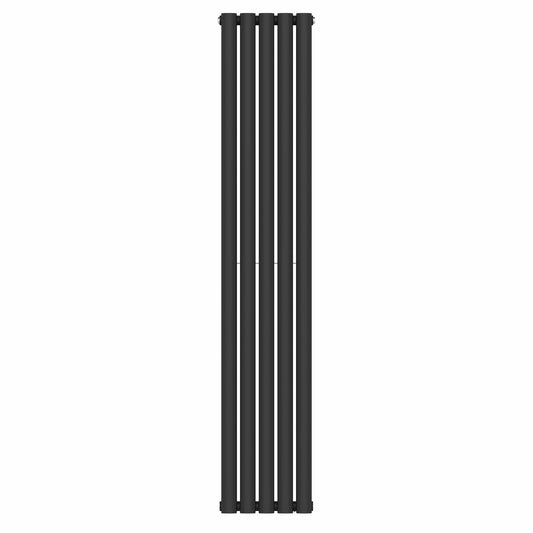 300 mm x 1600 mm, schwarzer vertikaler Designer-Doppelsäulenheizkörper, 3291 BTU