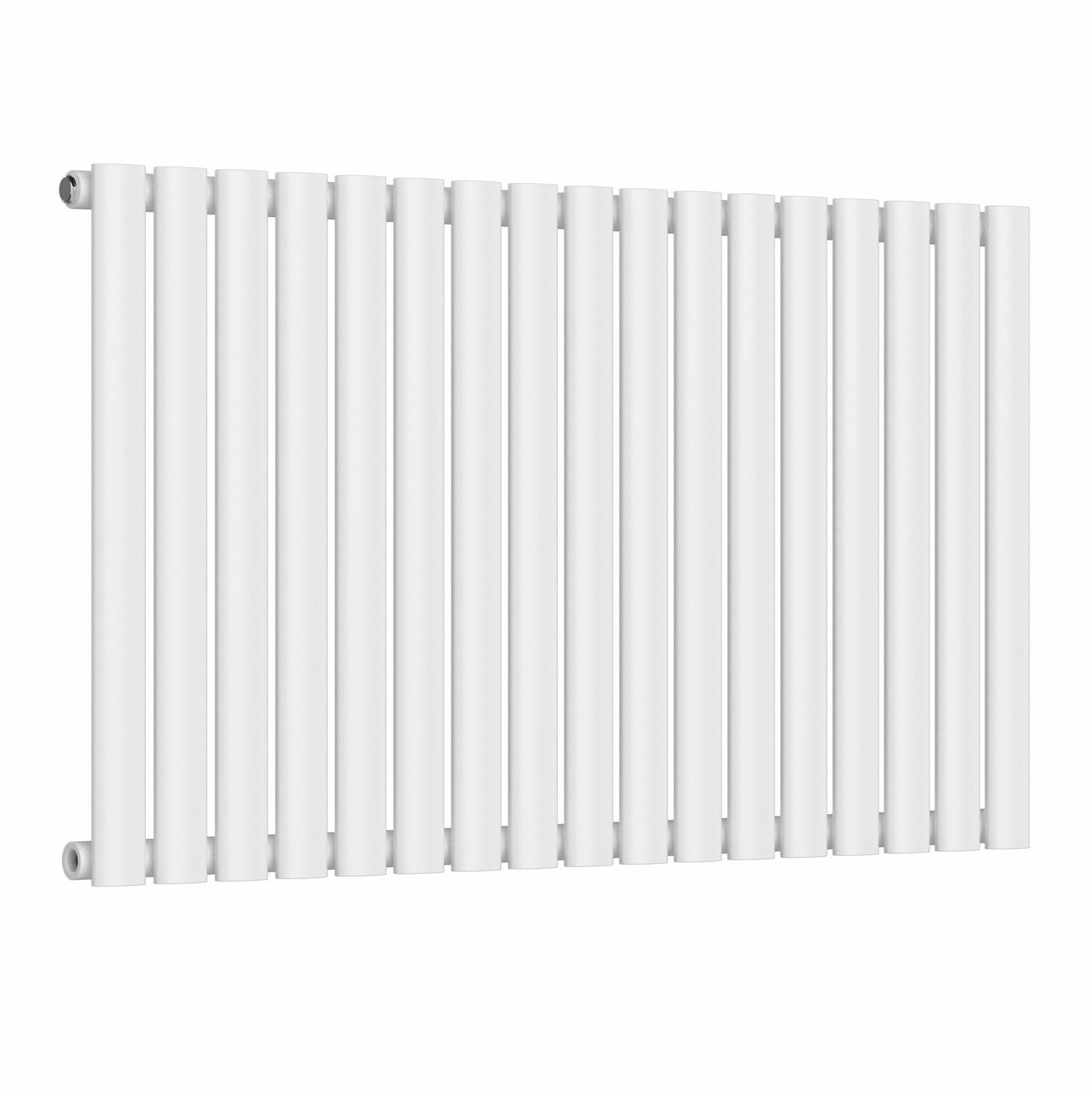 1020mm x 600mm White Designer Horizontal Single Column Radiator, 2370 BTU