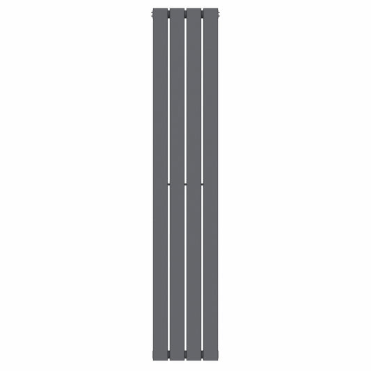 300 mm x 1600 mm, anthrazitgrauer vertikaler Designer-Flachheizkörper, 1705 BTU