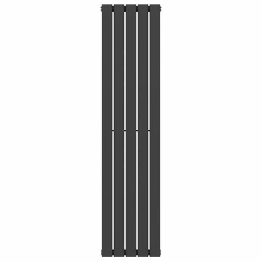 376 mm x 1600 mm, schwarzer vertikaler Designer-Flachheizkörper, 2131 BTU