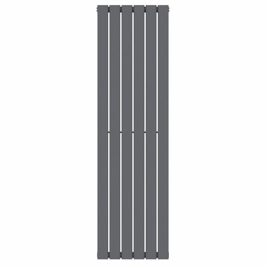 452 mm x 1600 mm, Anthrazitgrau, vertikaler Designer-Flachheizkörper, 2558 BTU