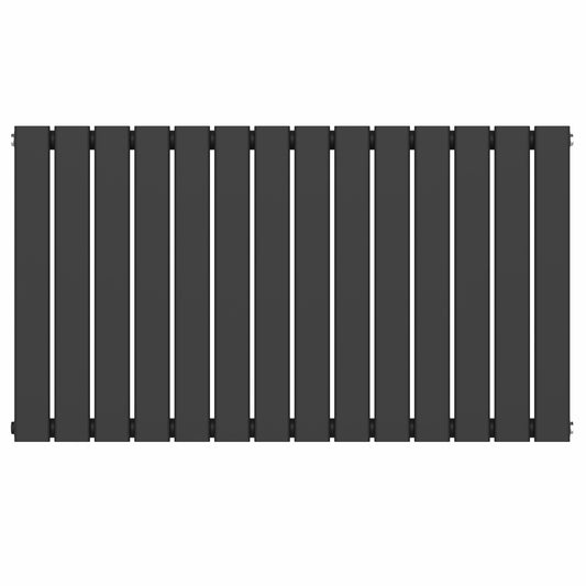 1060mm x 600mm Black Designer Horizontal Single Flat Panel Radiator, 2503 BTU