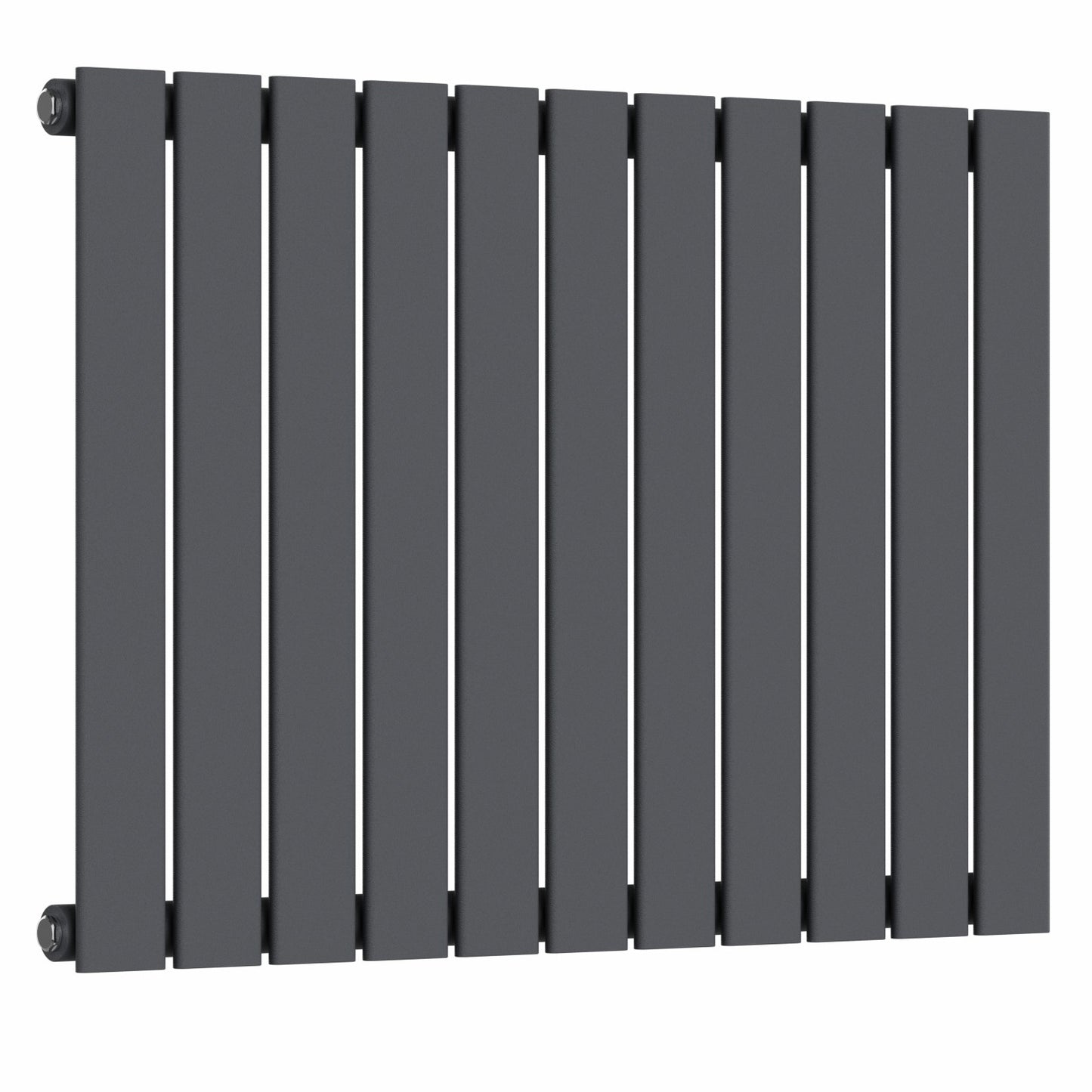832mm x 600mm Anthracite Gray Designer Horizontal Single Flat Panel Radiator, 1964 BTU