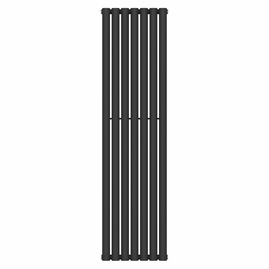 420 mm x 1600 mm, schwarzer vertikaler Designer-Einzelsäulenheizkörper, 2373 BTU