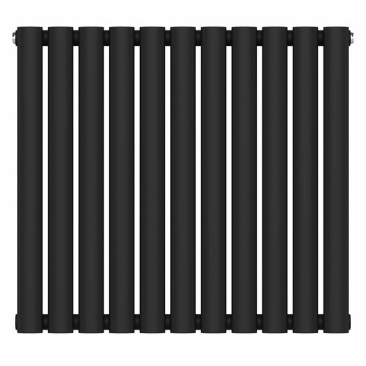 660 mm x 600 mm, schwarzer Designer-Horizontal-Einzelsäulenheizkörper, 1535 BTU