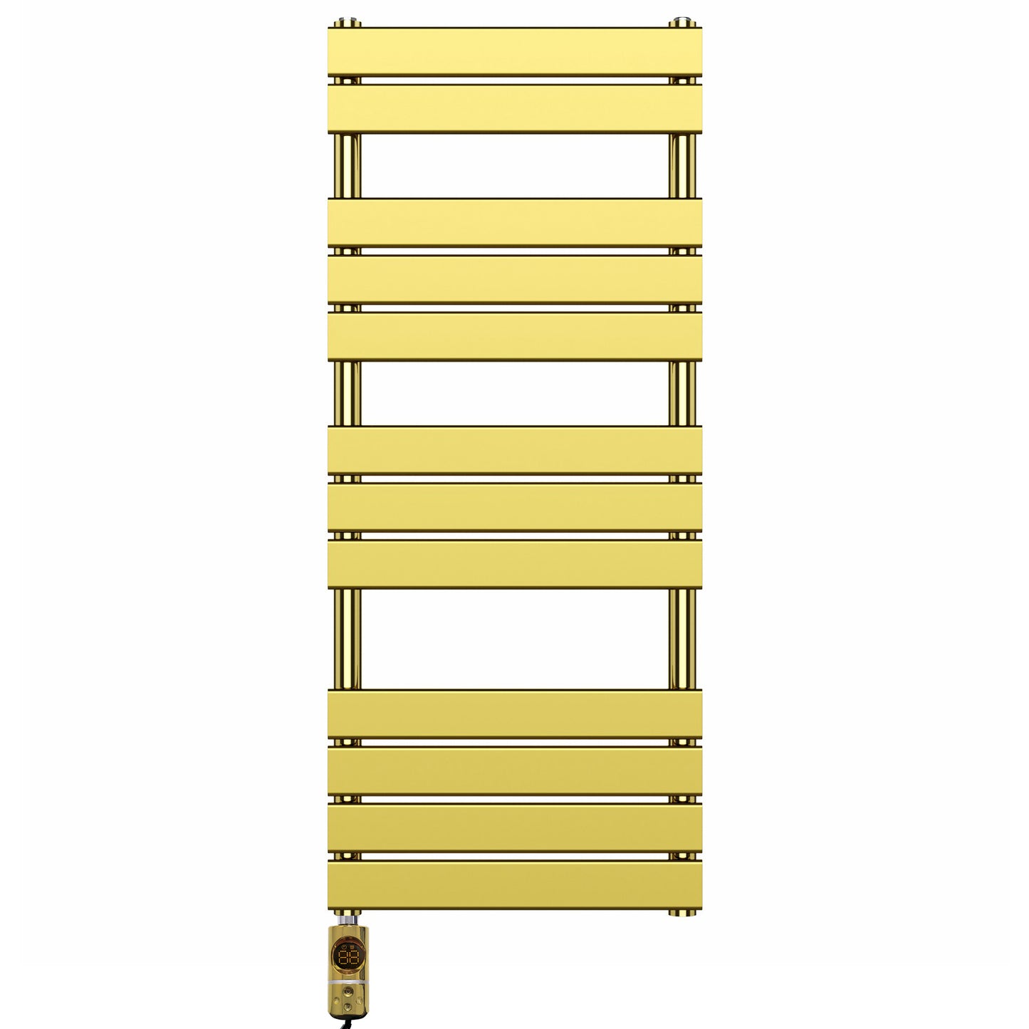 500 x 1200mm Gold Electric Heated Towel Rail Radiator – Flat Panel Designer 482W Pre Filled UK