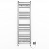 400mm Wide - 1000mm High Flat Chrome Electric Heated Towel Rail Radiator