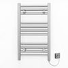 300mm Wide - 600mm High Flat Chrome Electric Heated Towel Rail Radiator