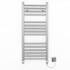 450mm Wide - 800mm High Flat Chrome Electric Heated Towel Rail Radiator