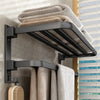 Aluminium Grey Anthracite Towel Rail Holder Wall Mounted Rack Shelf Organiser For a Bathroom