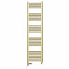 Dual Fuel 400 x 1600mm Shiny Gold Heated Towel Rail Radiator- (incl. Valves + Electric Heating Kit)