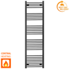 Radiateur sèche-serviettes noir mat de 400 mm de large et 1700 mm de haut