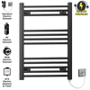 Radiateur sèche-serviettes électrique noir mat de 400 mm de large et 700 mm de haut