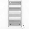 500mm Wide - 900mm High Flat Chrome Electric Heated Towel Rail Radiator