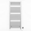 550mm Wide - 1200mm High Flat Chrome Electric Heated Towel Rail Radiator