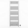 600mm Wide - 1400mm High Flat Chrome Electric Heated Towel Rail Radiator