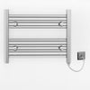 500mm Wide - 400mm High Flat Chrome Electric Heated Towel Rail Radiator