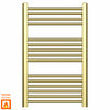 550mm Wide - 800mm High Shiny Gold Heated Towel Rail Radiator