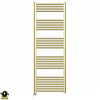 550mm Wide - 1600mm High Shiny Gold Electric Heated Towel Rail Radiator