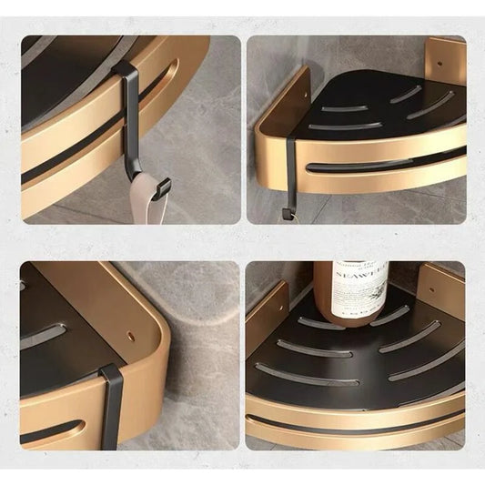 Wasserdichtes Dreieckregal, Eckaufbewahrung, Wandmontage, 2 Stück