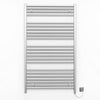 700mm Wide - 1200mm High Flat Chrome Electric Heated Towel Rail Radiator