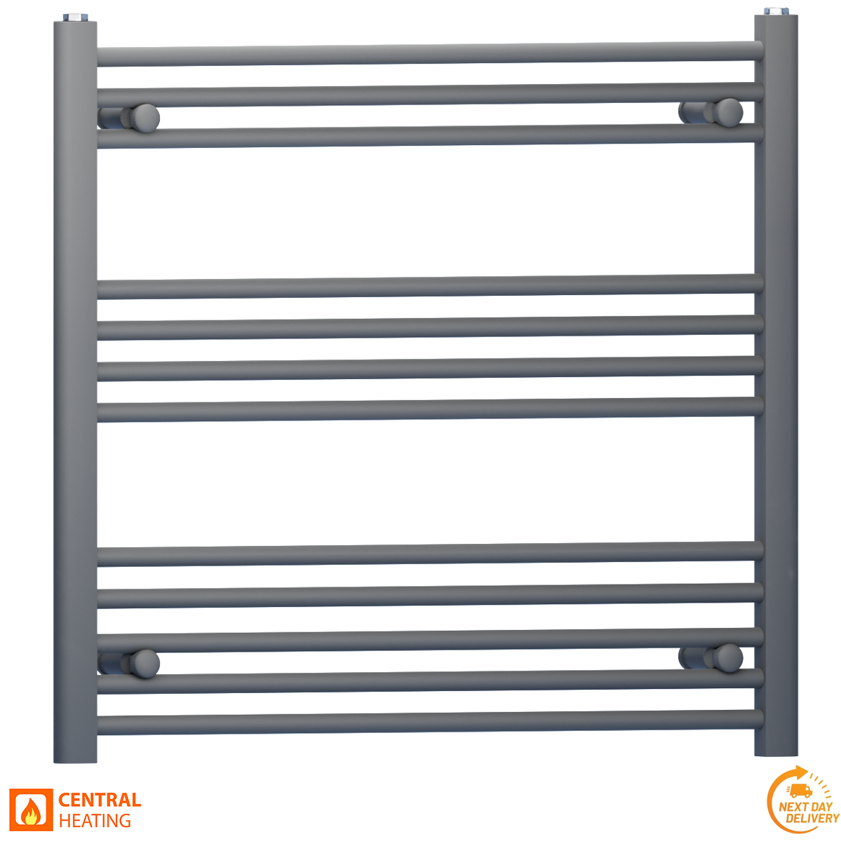 800mm Wide 700mm High Anthracite Grey Heated Towel Rail Radiator