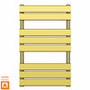 500mm Wide  x 800mm Shiny Gold Designer Bathroom Heated Panel Towel Rail Radiator