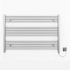 900mm Wide - 600mm High Flat Chrome Electric Heated Towel Rail Radiator