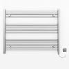 900mm Wide - 700mm High Flat Chrome Electric Heated Towel Rail Radiator