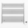 900mm Wide - 800mm High Flat Chrome Electric Heated Towel Rail Radiator