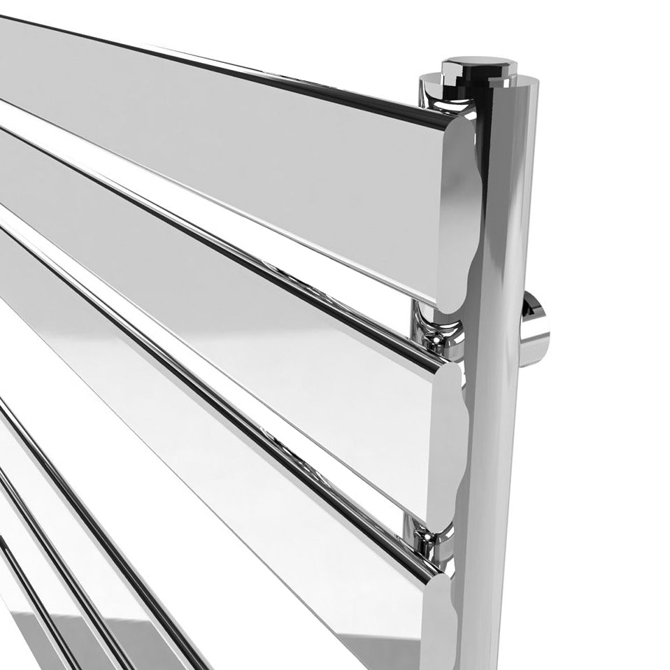 500 x 1200mm Chrome Heated Towel Rail Radiator – Flat Panel Designer 1,644 BTU Central Heating UK