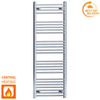 Radiateur sèche-serviettes plat chromé de 400 mm de large et 1 400 mm de haut