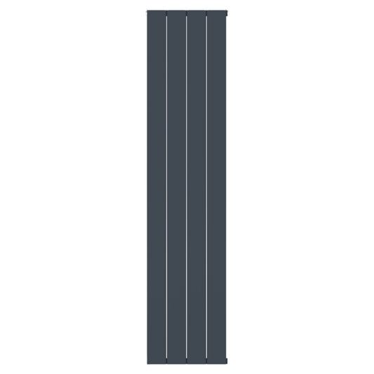 Vertical Aluminium Radiator 1800 x 407mm – Anthracite Grey Single Panel – Model Lena