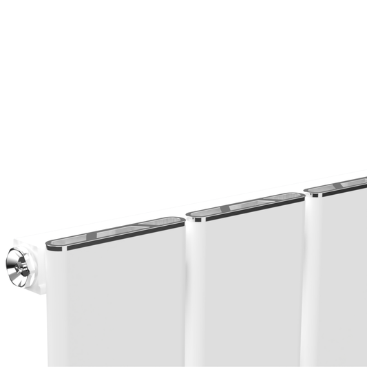 Horizontal Aluminium Radiator 600 x 1022mm – White Single Panel – Model Lena