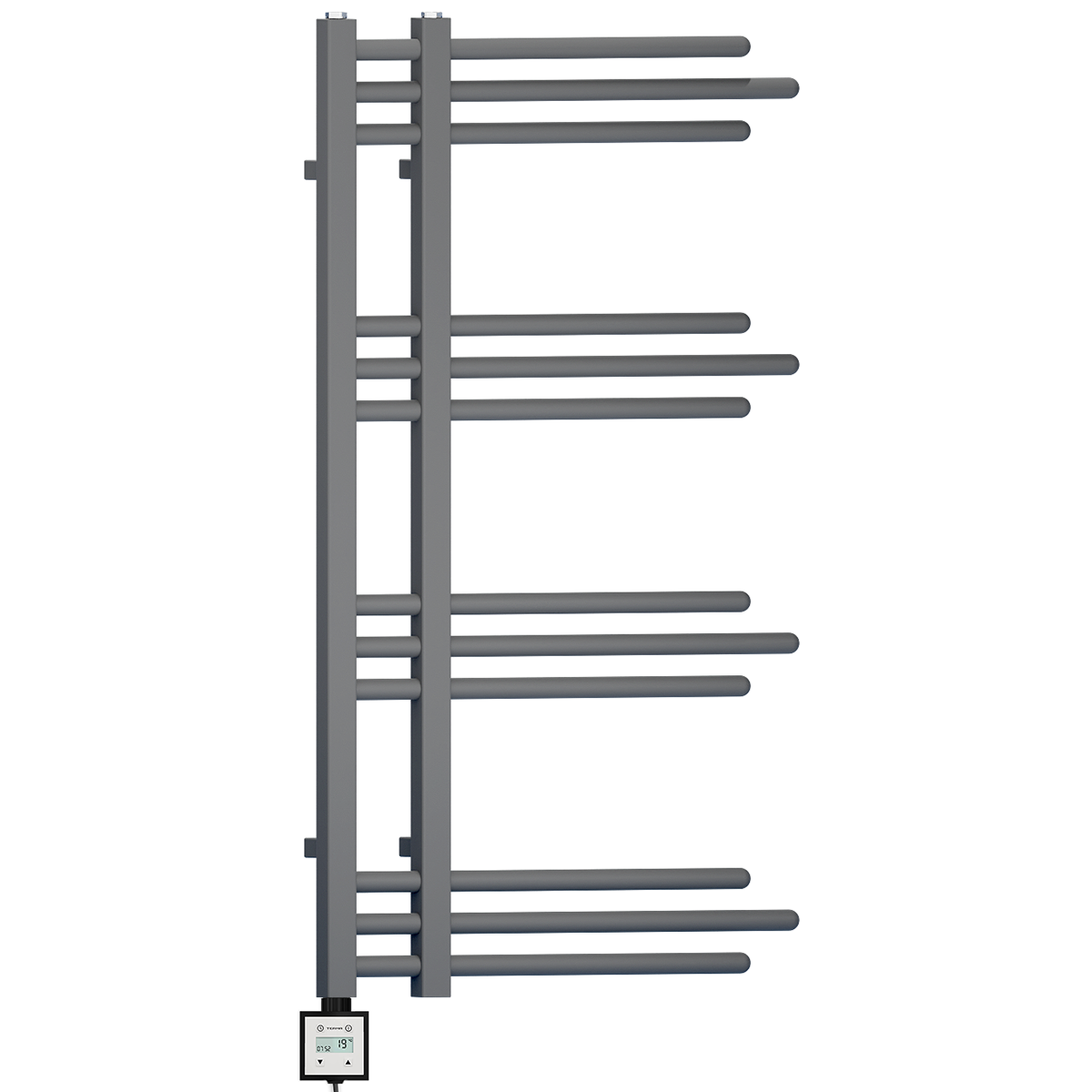 500 x 900mm Sydney Anthracite Electric Heated Towel Rail Radiator Flat Ladder Pre Filled Bathroom Heater