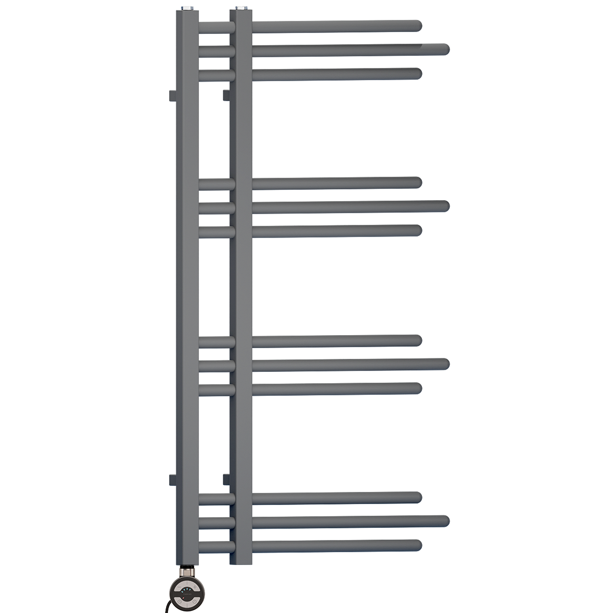 Radiateur sèche-serviettes design Sydney anthracite gris électrique, largeur 500 mm et hauteur 900 mm