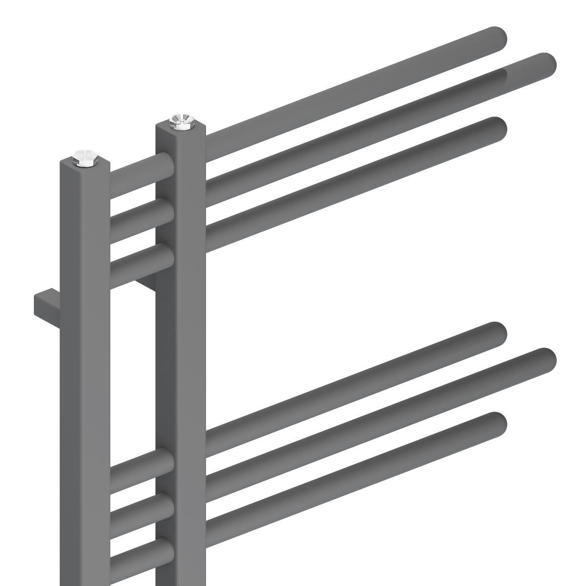500mm Wide - 1200mm High Sydney Anthracite Designer Heated Towel Rail Radiator
