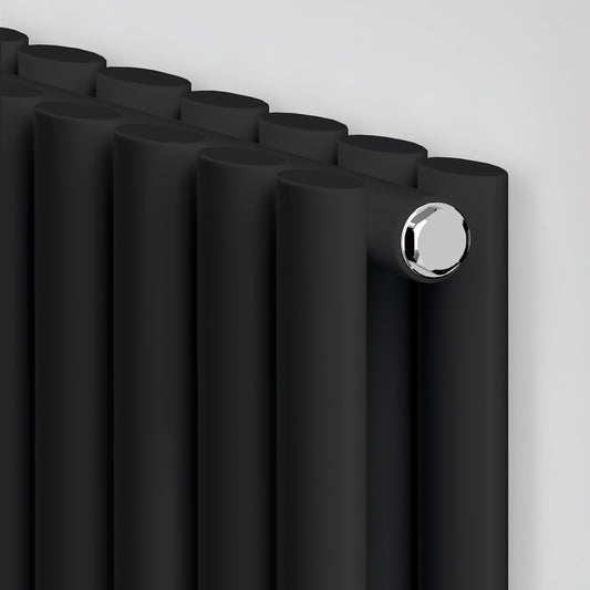 960 mm x 600 mm, schwarzer horizontaler Designer-Doppelsäulenheizkörper, 4147 BTU