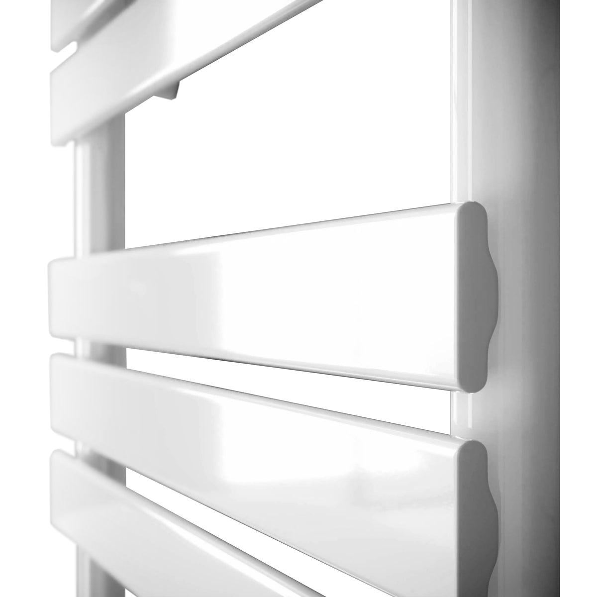 550 x 800mm White Heated Towel Rail Radiator – Flat Panel Designer 1,358 BTU Central Heating UK