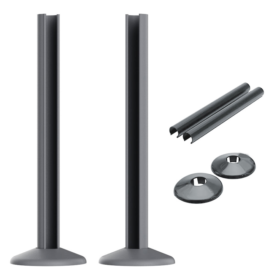 Anthracite Pipe Covers and Collars For 15mm Towel Rail Radiator Pipes – Easy Snappit