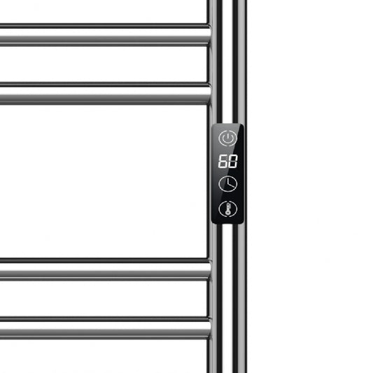 500 x 800mm Chrome Dry Heating Electric Towel Rail Radiator SN Model, Stainless Steel