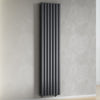 420mm x 1600mm Anthracite Gray Designer Vertical Double Column Radiator, 4607 BTU