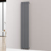 300mm x 1600mm Anthracite Gray Designer Vertical Single Flat Panel Radiator, 1705 BTU