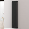 376mm x 1600mm Black Designer Vertical Single Flat Panel Radiator, 2131 BTU