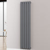 376mm x 1600mm Anthracite Gray Designer Vertical Single Flat Panel Radiator, 2131 BTU