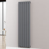 452mm x 1600mm Anthracite Gray Designer Vertical Single Flat Panel Radiator, 2558 BTU