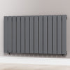 1060mm x 600mm Anthracite Gray Designer Horizontal Single Flat Panel Radiator, 2503 BTU