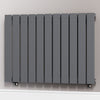 832mm x 600mm Anthracite Gray Designer Horizontal Single Flat Panel Radiator, 1964 BTU