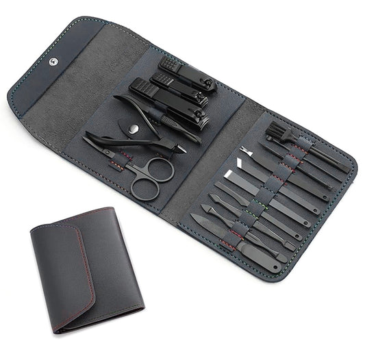 Finger Nail Toe Nail Clippers Cutter Set Pedicure Kit Heavy Duty For Nails 16pcs